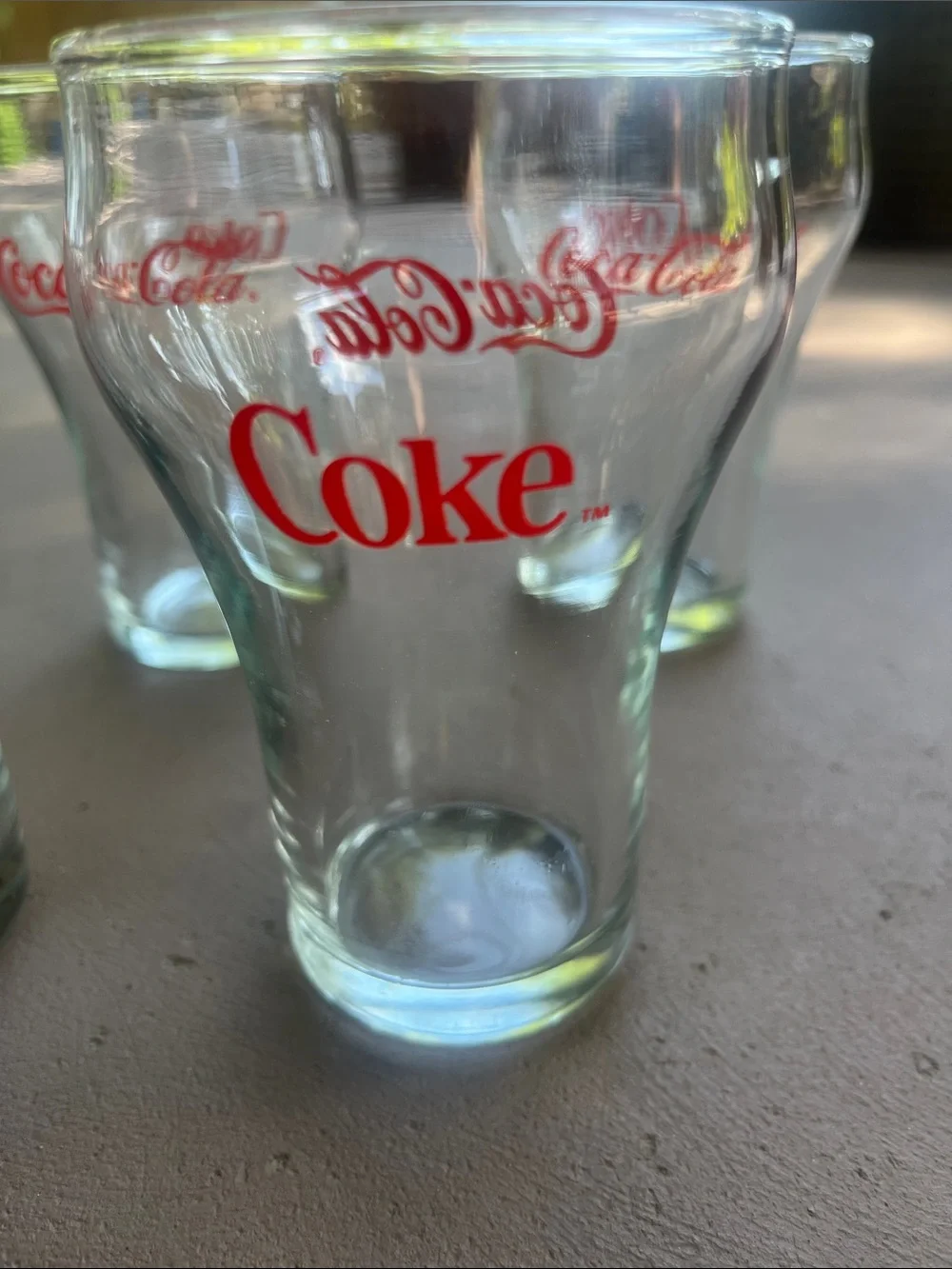 Set of 5 coca-Cola glasses